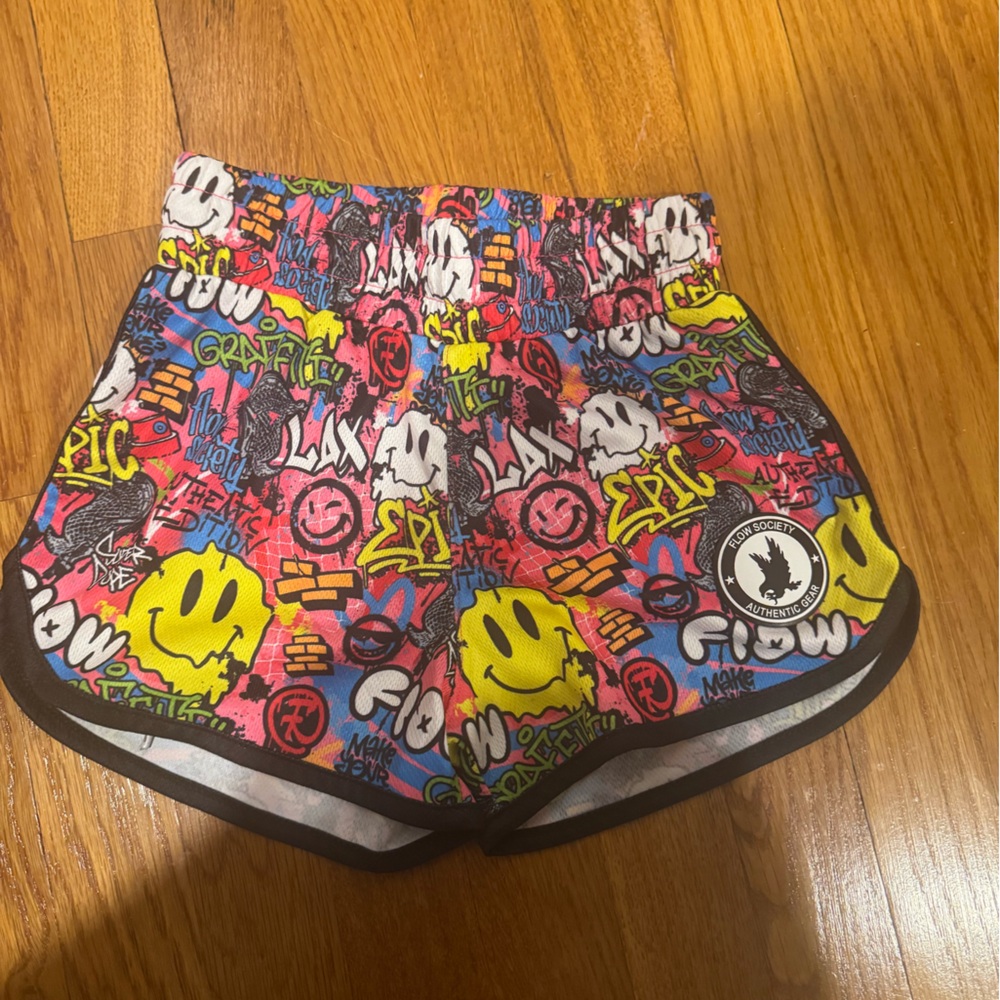 Flow Society Graffiti Print Girls Shorts